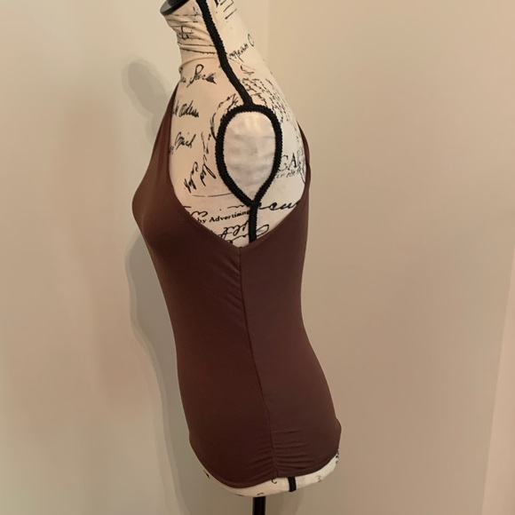 Stylish One-Shoulder Top (Chocolate Brown) - Picture 7 of 12